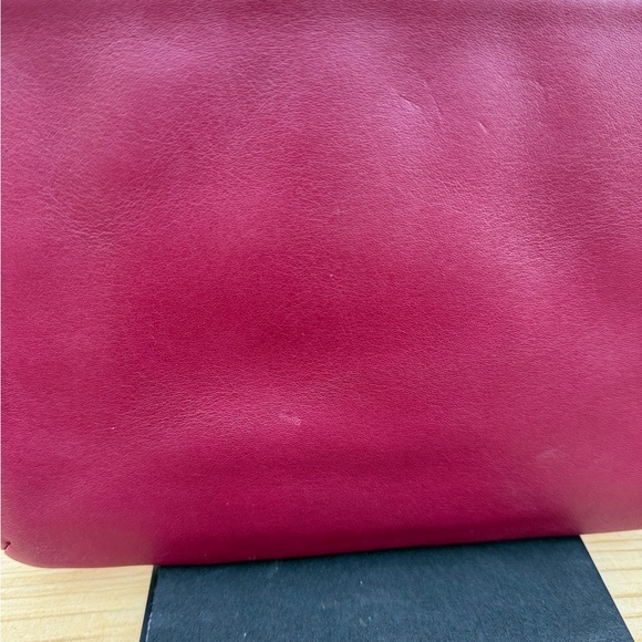 Coach Large Cherry Red Leather Wristlet w/COA - Picture 3 of 5